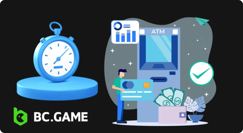 Time it takes to withdraw funds in BC Game